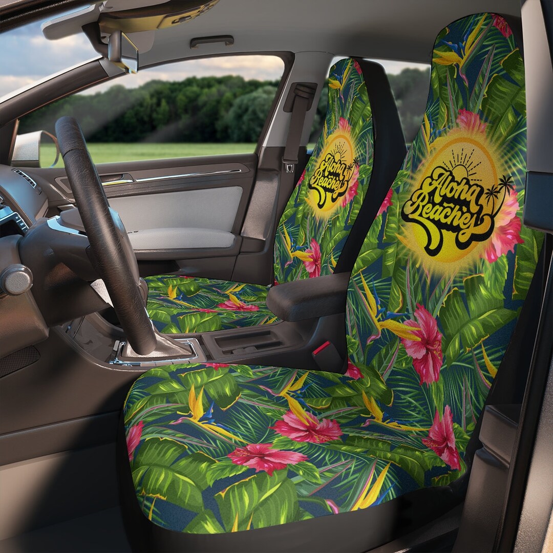 Hawaiian Print Car Seat Covers,tropical Car Decor Aesthetic Gift for