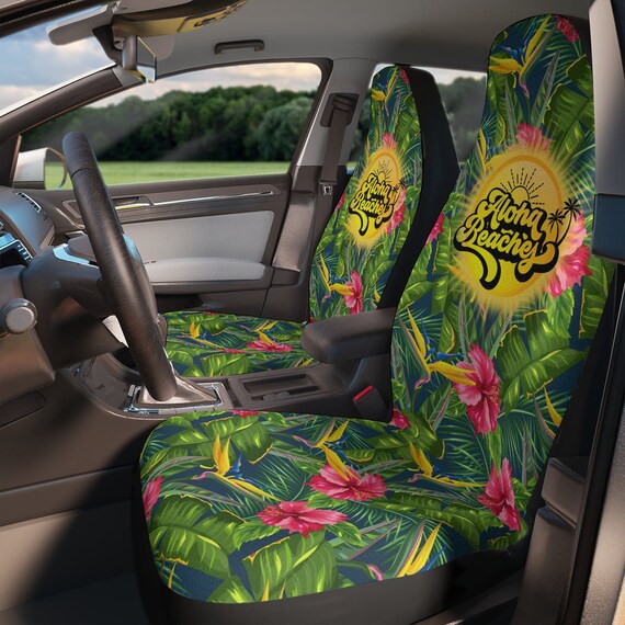 Hawaiian Print Car Seat Covers,tropical Car Decor Aesthetic Gift