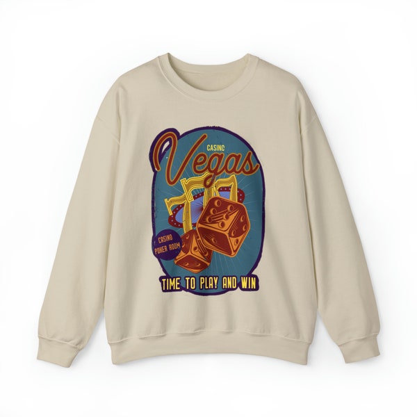 Vintage Las Vegas Sign Sweatshirt - Welcome To Las Vegas Retro Design
