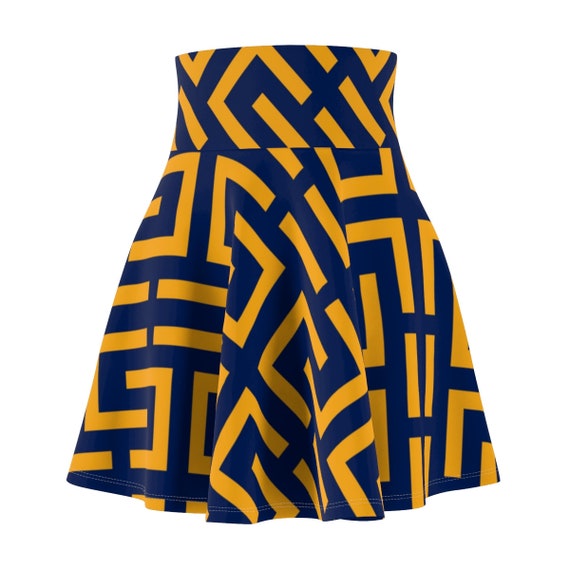 Geometric Skirt High Waisted Skirt for Women Graphic Skater Skirt
