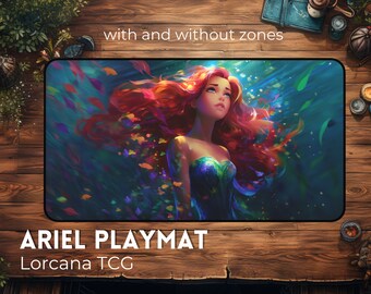 Ariel Inspired Lorcana Mat - Dive into a Colorful Adventure - Beautiful Desk Mat / Mouse Pad