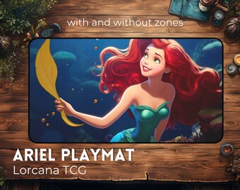 Ariel's Undersea Journey Computer Mat - Dive into Lorcana or Enhance Your Workspace - Lovely Desk Mat / Mouse Pad or Lorcana TCG Playmat