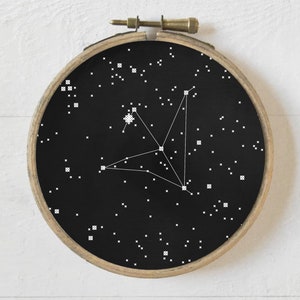 Sternbild Aquila, Kreuzstichmuster, Nadelstichtabelle für Anfänger, einfache Stickerei, Astronomie-Sternenkarte, digitaler Download, PDF-Format