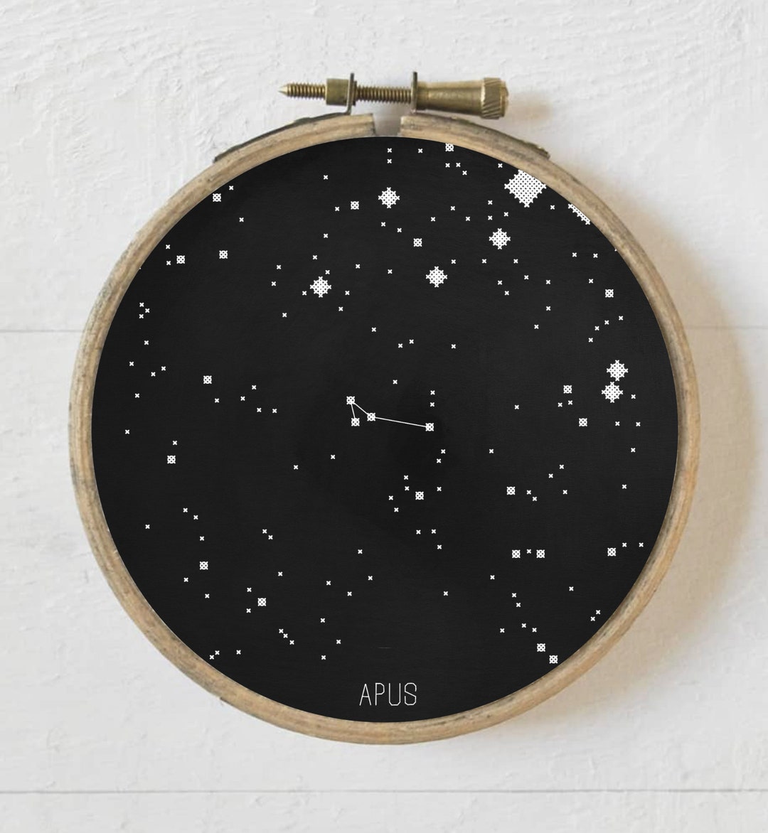 Apus Constellation, Cross Stitch Pattern, Beginner Needlepoint Chart ...