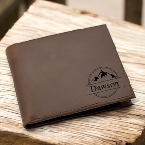 Custom Wallet, Fathers Day Gift, Anniversary Gift, Personalized Wallet, Men Wallet, Engraved Wallet, Groomsmen Wallet, Leather Wallet, Dad