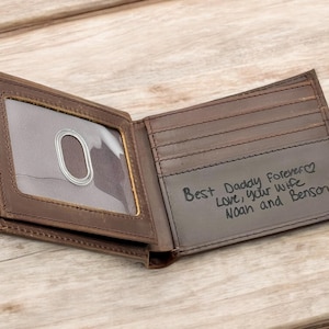 Gift for Dad/Father, Personalized Wallet For Men, Leather Men's Wallet, Gift For Him, Anniversary, Groomsmen, Birthday Gift