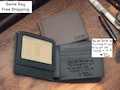 Personalized Leather Mens Wallet, Gift for Anniversary, Graduation, Dad, Boyfriend, Him, Husband, Father, Handwriting Engraved Custom Wallet product logo