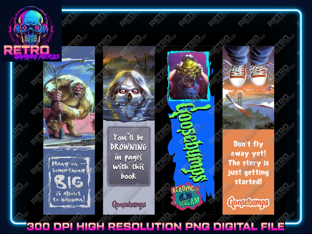 DIGITAL DOWNLOAD Goosebumps Png Bookmark Download Digital Etsy