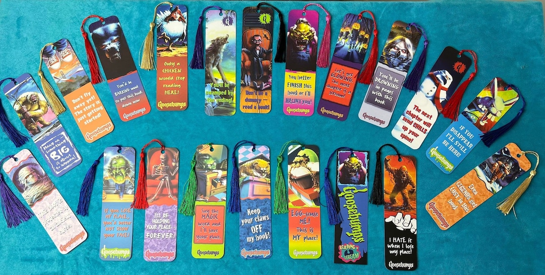 Goosebumps Bookmarks Double Sided Premium 90's Etsy
