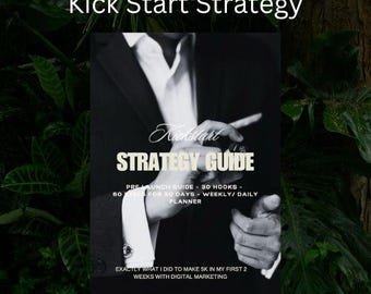 Kick Start Strategy | PDF Digital Download | Social Media Marketing Guide | PLR MRR