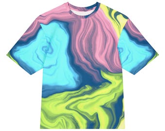 Easter swirls abstract oversized cotton t-shirt | unisex