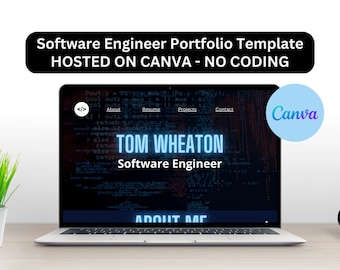 Software-Ingenieur | Portfolio Website | Digitaler Download | Benötigt einen kostenlosen Canva-Account