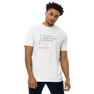 Coding Shirt | Error on line 5 | programming t-shirt | light | men&#39;s | Computer Science