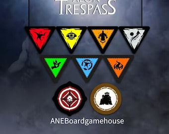 Boardgame ATO tokens, ATO Acrylic indicator Tokens, Aeon trespass Odyssey accessories, double side