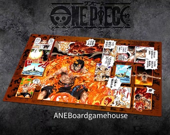Boardgame One Piece TCG Luffy Ace Perona playmat, custom One Piece playmat-UNOFFICIAL PRODUCT
