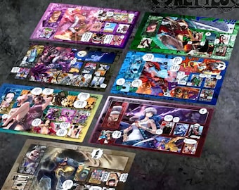 Boardgame- One Piece OPCG luffy playmat with stitched edges, custom One Piece playmat-UNOFFICIAL PRODUCT