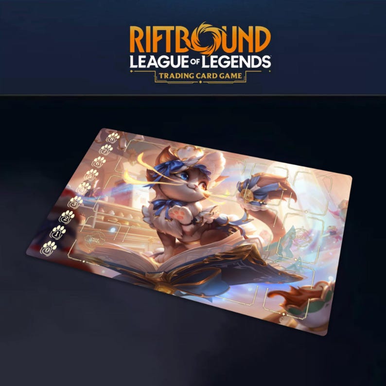 Gold Riftbound Custom Boardgame- Custom Riftbound TCG League of Legends Playmat,jinx/annie ...