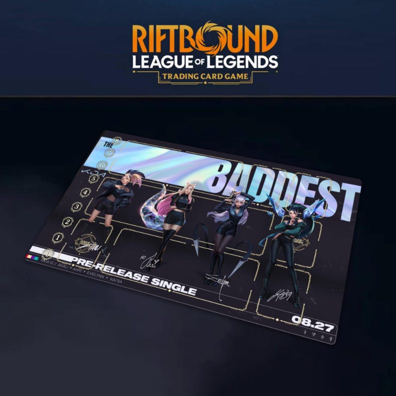 Gold Riftbound Custom Boardgame- Custom Riftbound TCG League of Legends Playmat,jinx/annie ...