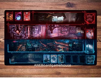 Juego de mesa- Android: tapete de jugador Netrunner- PRODUCTO NO OFICIAL