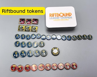 Juego de mesa - Fichas personalizadas de Riftbound TCG League of Legends - PRODUCTO NO OFICIAL