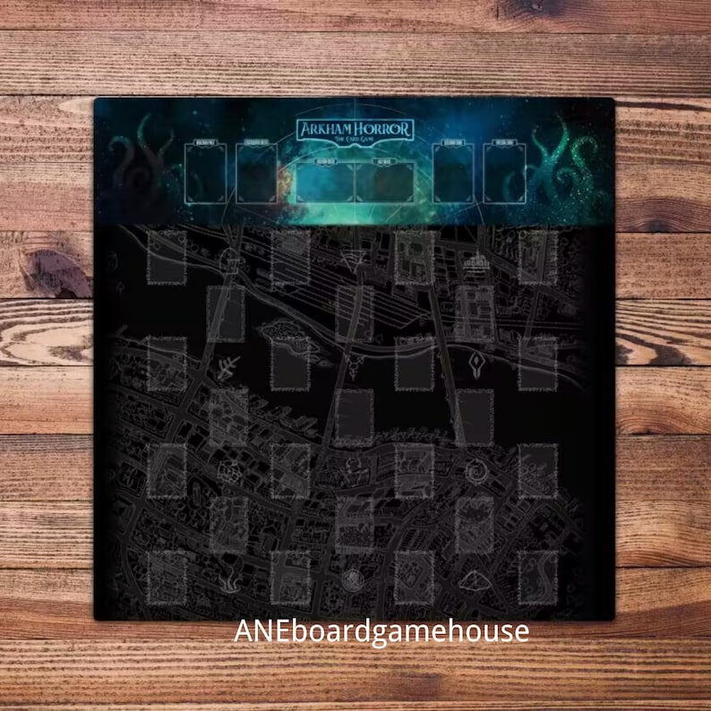 Boardgamearkham Horror Map Playmatunofficial PRODUCT Etsy