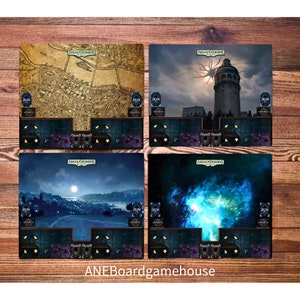 Boardgame Arkham Horror Double player mat, Arkham Horror LCG map-UNOFFICIAL PRODUCT