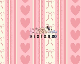 Carta da parati rosa per San Valentino con linee verticali e motivo senza soluzione di continuità in formato PNG, stampa retrò vintage per San Valentino, San Valentino preppy senza soluzione di continuità