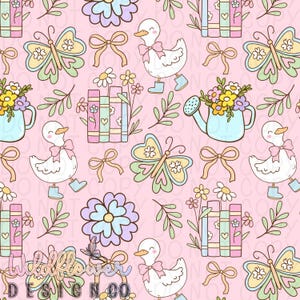 Spring Seamless Repeat Pattern for commercial use image 1