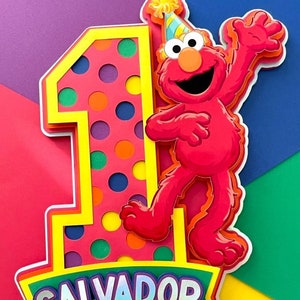 Elmo Birthday Cake Topper | Sesame Street Cake Topper