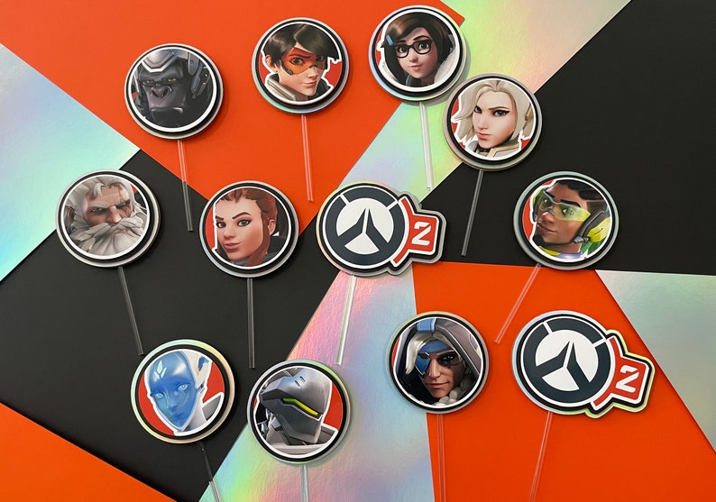 Overwatch 2 Cupcake Toppers Video Game Party Gamer Birthday - Etsy