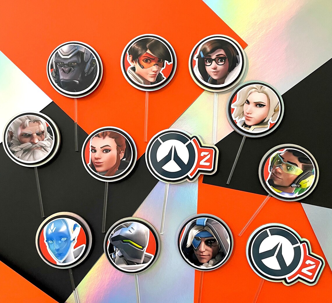 Overwatch 2 Cupcake Toppers Video Game Party Gamer Birthday - Etsy