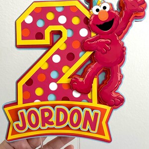 Elmo Birthday Cake Topper Sesame Street Cake Topper - Etsy