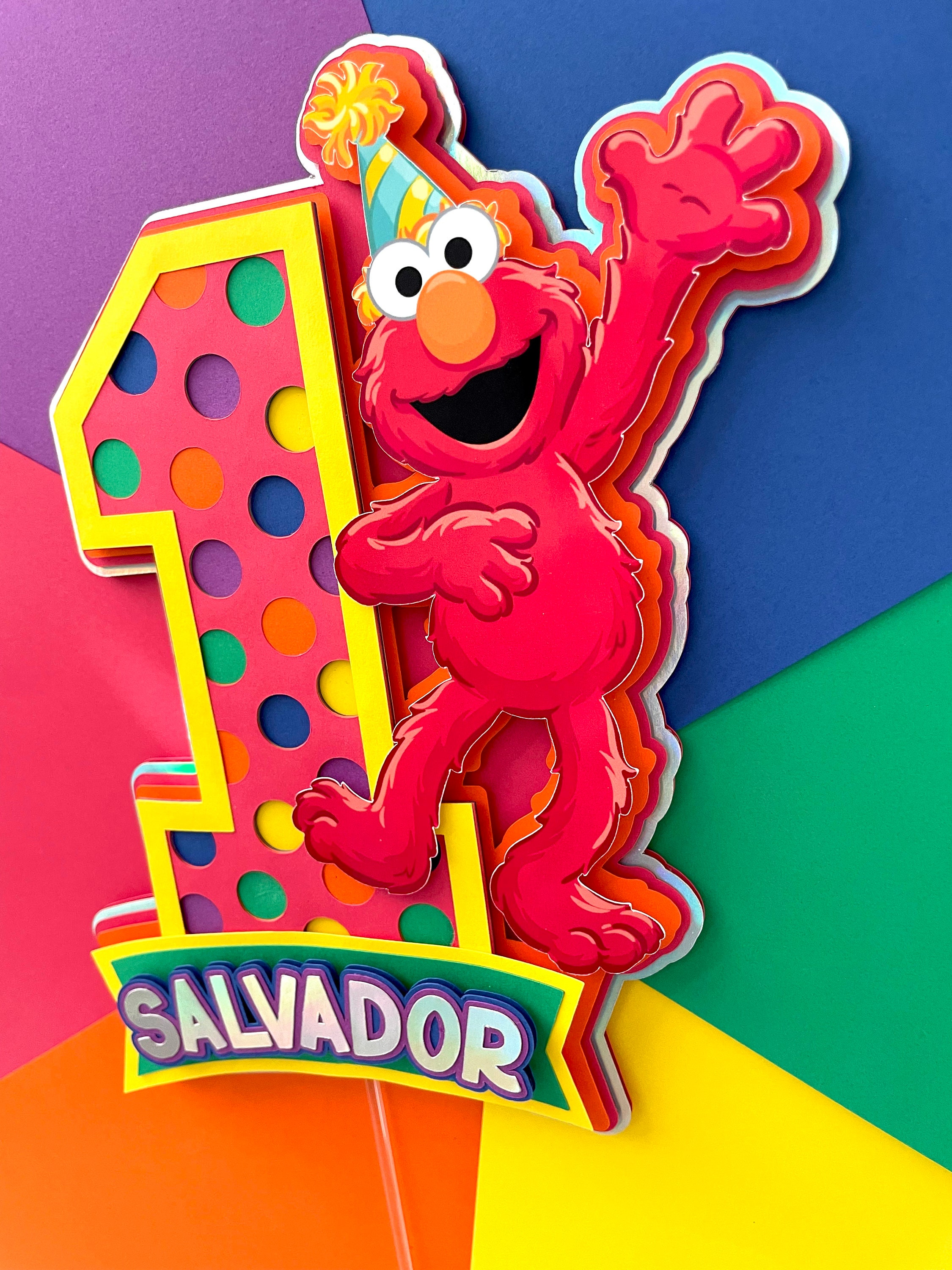 Elmo Birthday Cake Topper Sesame Street Cake Topper - Etsy