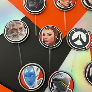Overwatch 2 Cupcake Toppers Video Game Party Gamer Birthday - Etsy