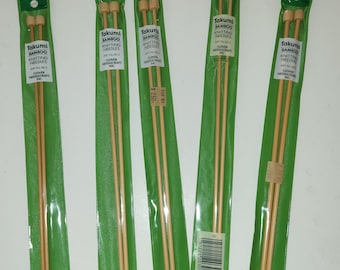 Clover Takumi Bamboo knitting needles (Individually priced)