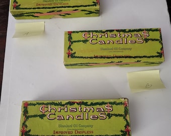 Vintage Standard Oil Christmas candles