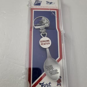 pewter souvenir spoon Queen Mary & Spruce Goose