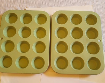 Two Sears mini muffin pans