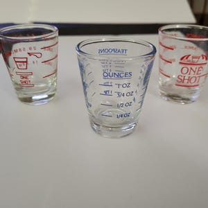 Glass shot glass: YOU CHOOSE