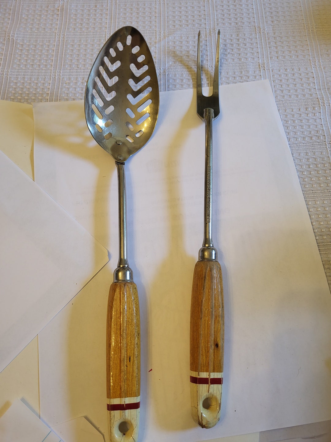 Ekco Eternal Fork and Slotted Spoon Etsy