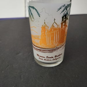 Mission Santa Barbara souvenir glass