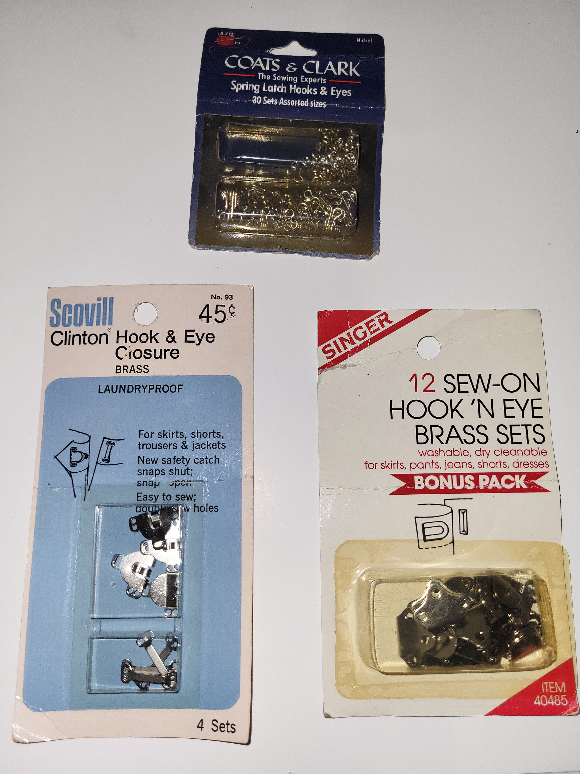 Sew Accessories Hook Eyes, Hook Eye Latch Clothes