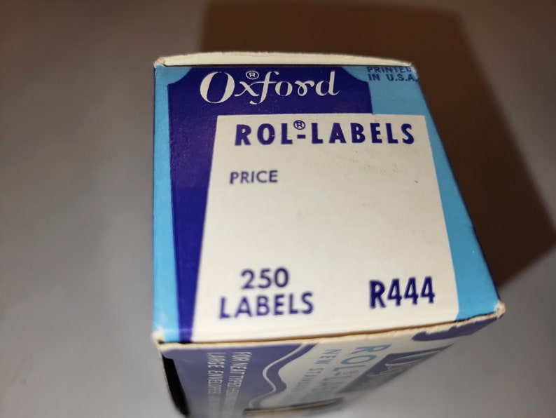 Oxford Rol Labels for Typewriter Etsy