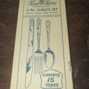 Royal Saxony Silverplated 3 piece children&#39;s set
