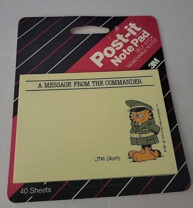 Garfield Notes Vintage Garfield Post It Notes: YOU CHOOSE - Etsy