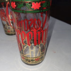 Vintage Season&#39;s Greetings glasses