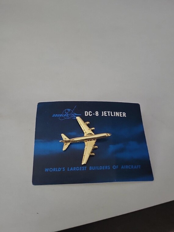 Douglas Vintage DC-8 Jetliner Pin or Tie Tack - Etsy
