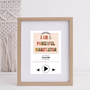 Affirmation Wall Art Manifestation Wall Art Manifestation Printable Gifts for Everyone I Am a Powerful Manifestor Manifest image 4