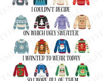 Funny Ugly Christmas Sweater PNG, Festive Sublimation Design, Christmas png, Christmas, Funny Christmas png (Digital Download)
