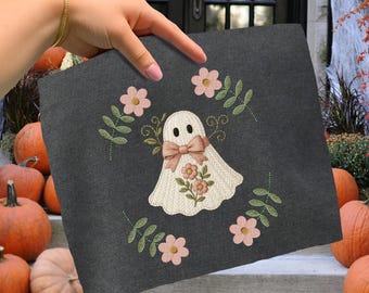 Spook PNG, namaakborduurwerk, Coquette Halloween, Halloween-png, Halloween, png (digitale download)